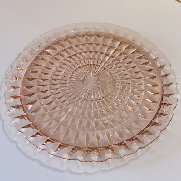 Jeanette Glass Co. Other - Vintage pink Diamond plate